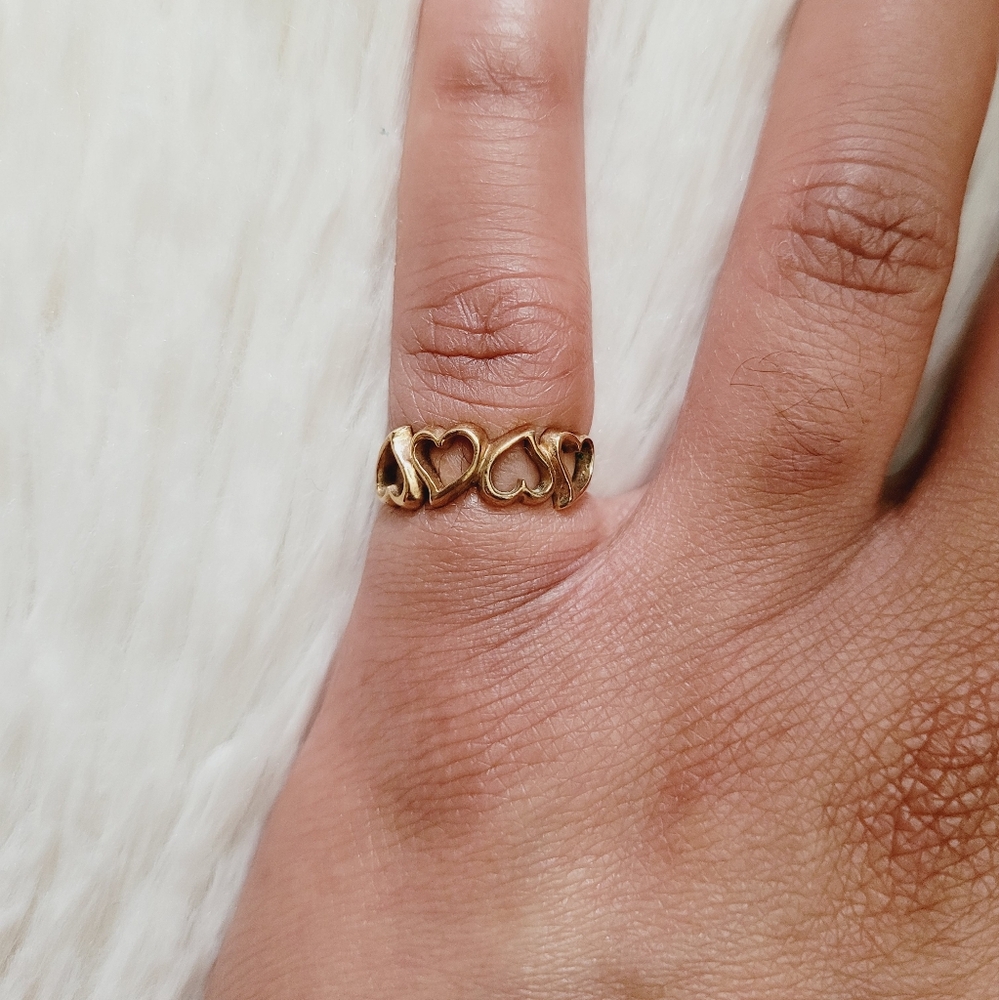 18k Gold Plated Heart Ring